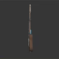 Musical Instruments and Art Supplies Featuring Blue Electric Guitar Brown Ukulele and Artistic Decorative Elements