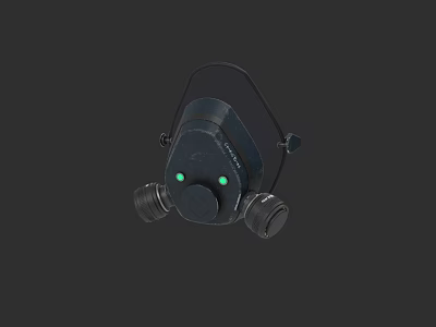Medical Device Gas Mask With Filter Canisters And Face Shield For Safety Protection 3d model