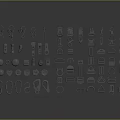 Assorted Metal Hardware Components With Various Shapes Sizes And Fastener Designs