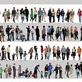 Modern multiplayer character combination photo 3d model