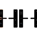 Smart Door Locks Featuring Keypad Design And Gold Black Brown Color Variants