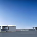 Modern Entrance Gate Design With Covered Roof Fencing And Building Structures