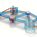 Modern Sky Castle 3d model