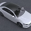 White Mercedes-Benz Electric Sedan With Modern Sleek Body LED Headlights And Front Logo