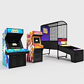 modern game machine basketball machine arcade game machine 3d model