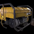 Yellow CAT Portable Generator With Wheeled Frame And Outdoor Power Equipment
