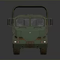 Green Military Tank Transport Truck With Canvas Covered Cargo And Multiple Wheels