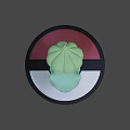 Bulbasaur Pokemon Character With Green Body Red Eyes And Plant Bulb On Circular Platform