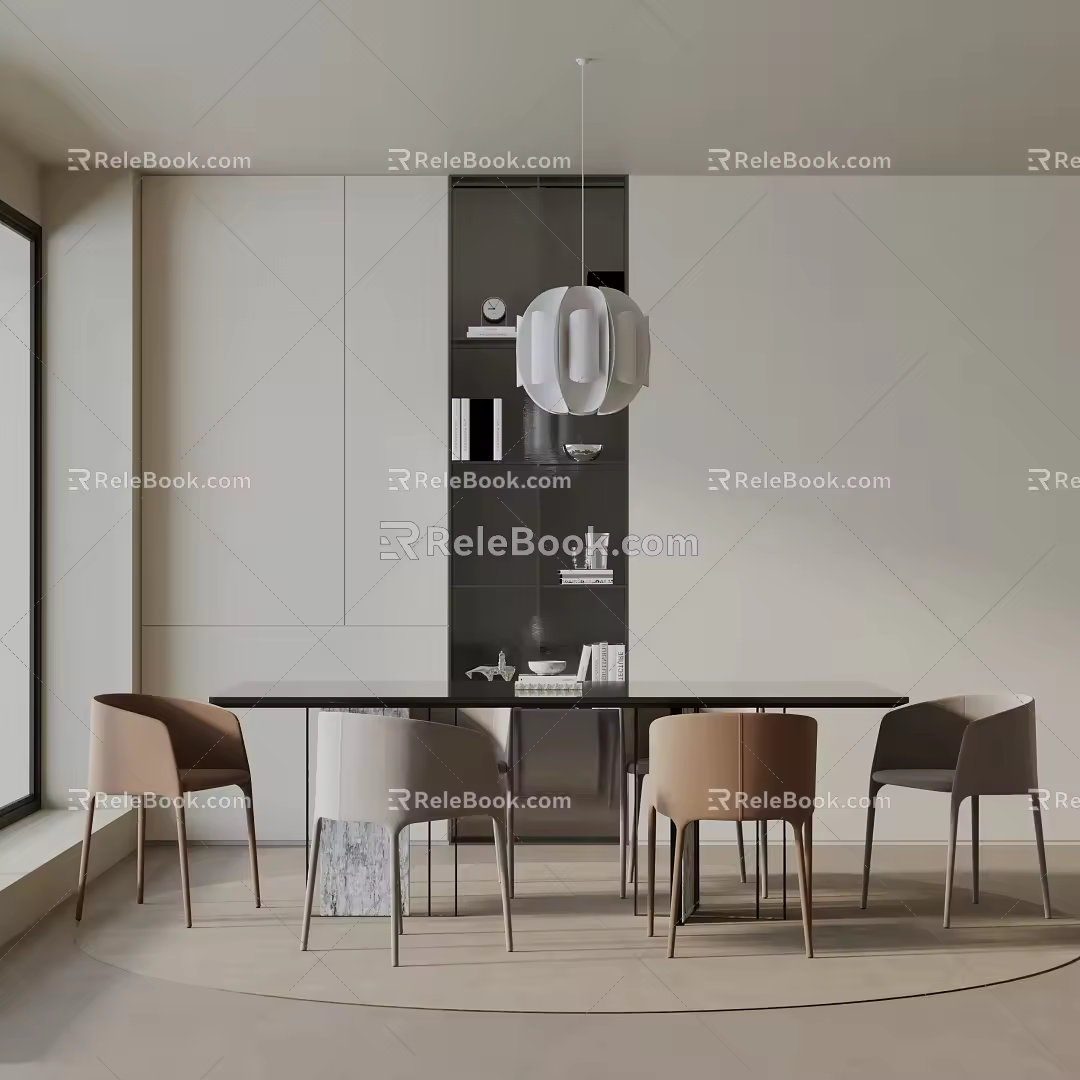 Modern table combination 3d model