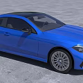 Blue Mercedes Benz Coupe Car Exterior Design