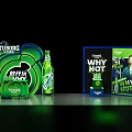 Tuborg Beer Green Bottle With Packaging And Break Rules Slogan