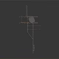 Foldable Portable Workbench Stand With Two Orange Surfaces And Metal Frame