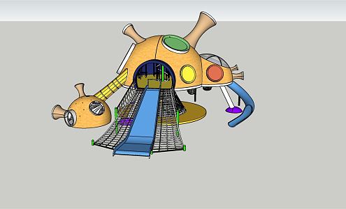 Modern slide non-standard space ball 3d model