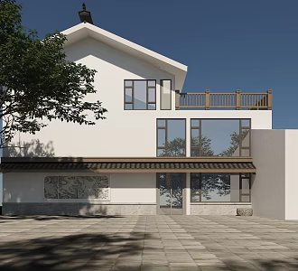 New Chinese Style Villa 3d model