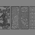 New Chinese Style Pattern Window Antique Window Carved 3d model