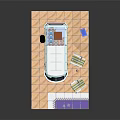 modern bus pixel bus minibus minivan 3d model