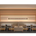 Warm Toned Restaurant Interior Featuring Wooden Decor Curved Design Booth Seating And Indoor Plants