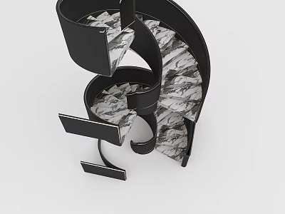 modern spiral staircase staircase 3d model