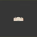 Detailed 3D Architectural Model Featuring Red Roof White Walls Towers And Green Sections