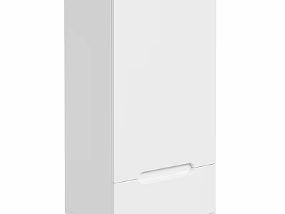 Minimalist White Washbasin Design With Clean Lines And Simple Storage 3d model