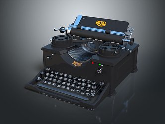 vintage typewriter old typewriter antique typewriter classical typewriter 3d model