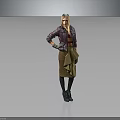 Stylish Woman Wearing Purple Jacket Brown Skirt With Gloves Standing In Fashion Pose