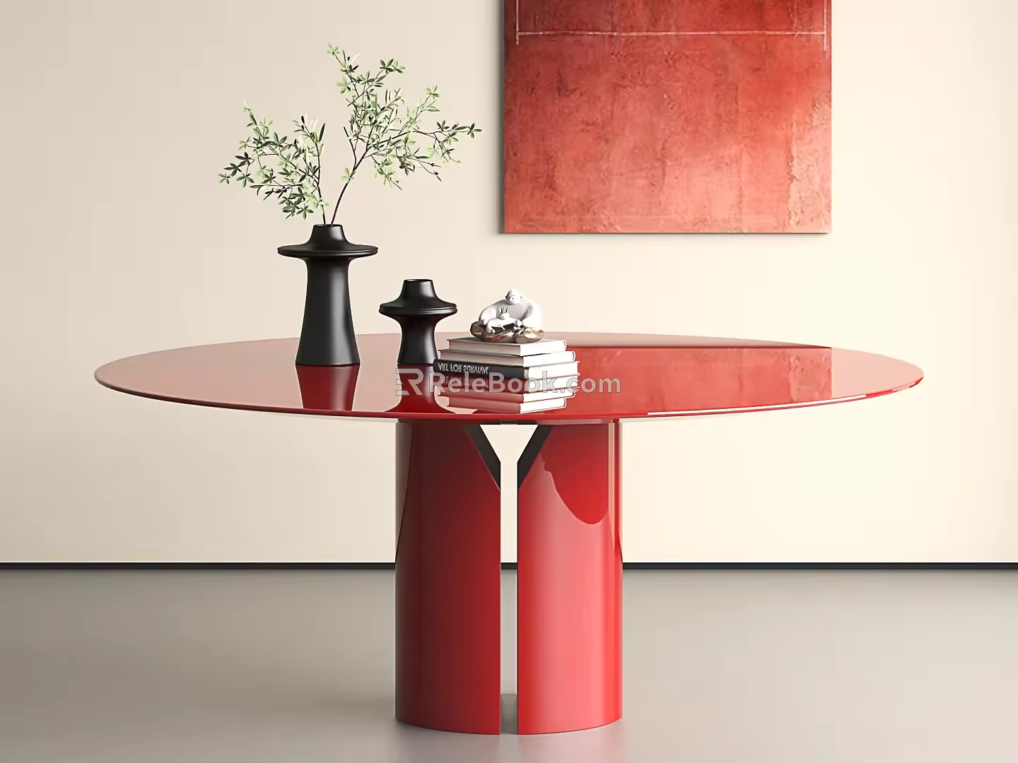 Modern table round table 3d model