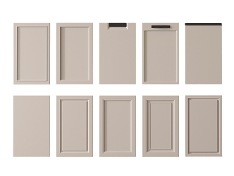 Wardrobe door combination cabinet door 3d model