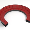 Red Curved Sectional Sofa For Multi Person Living Room Comfortable Seating