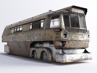 INDUSTRIAL LOFT BUS VEHICLES 3d model