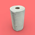 Soft White Toilet Paper Roll Featuring Textured Design Placed On Pink Background