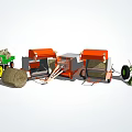 Agricultural Utility Vehicles With Tractor Baler And Farm Machinery Equipment