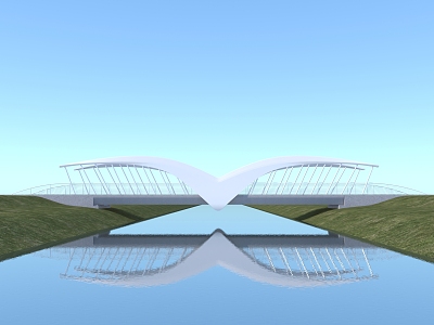 Bridge Landscape Bridge Special-shaped Bridge Seagull Bridge 3d model