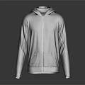 Stylish Gray Zip Up Hoodie With Front Pockets For Casual Wear