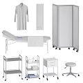 SPA Salon Decorative Ornament Set With Treatment Bed Cabinet Shelf And Stool
