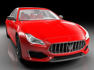 Maserati four-door sedan car luxury car racing sports car 3d model