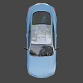 Blue BMW M8 Coupe With Black Roof Sporty Design And Alloy Wheels