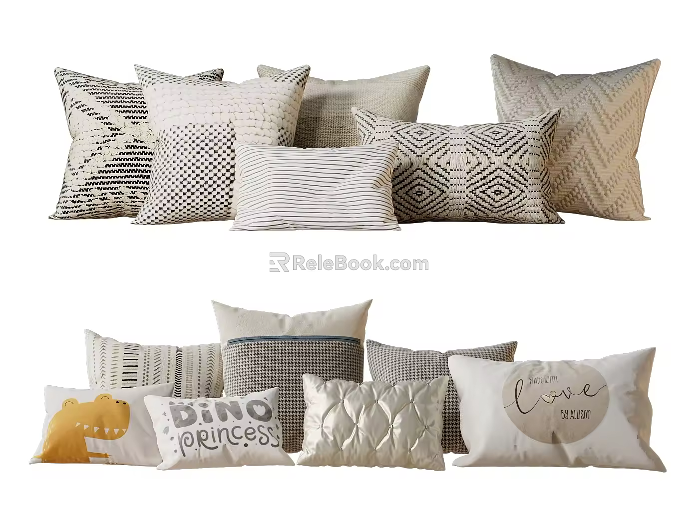 Simple Pillow Nordic Style Pillow Cream Style Pillow Sofa Pillow 3d model