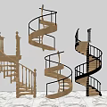 Modern Spiral Staircases Design Showcase With Wooden Steps And Black Railings