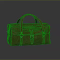 Classic Brown Genuine Leather Duffle Bag With Top Handle Metal Buckle And Stitching Details