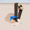 Mechanical Device With Metal Structure Blue Component And Stable Stand 3d model