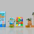 Interactive Area With Green Theme Puzzle Boards Plants And Educational Models