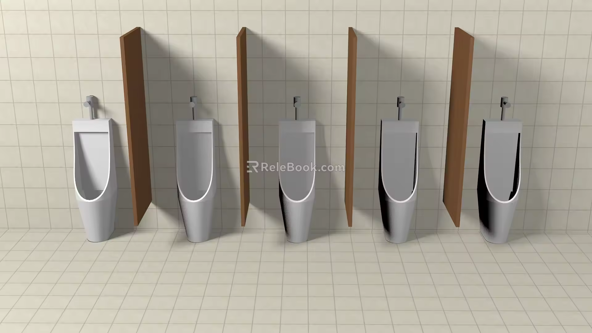 Vertical urinal 2 3d model