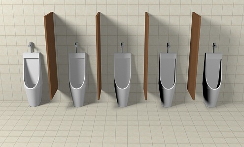 Vertical urinal 2 3d model