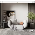 Modern single sofa 3d model