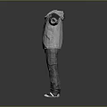 Gray Jacket Paired With Cargo Pants And Black Shoes For Casual Use