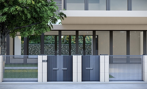 Modern Gate Patio Door 3d model