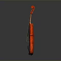 Professional Red Wooden Violin With Four Strings And Glossy Body Design