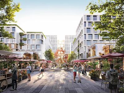 Modern Industrial Factory Building With Steel Structure And Advanced Production Facilities 3d model