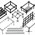 Heavy Duty Metal Building Components with Various Structural Frames and Connecting Parts